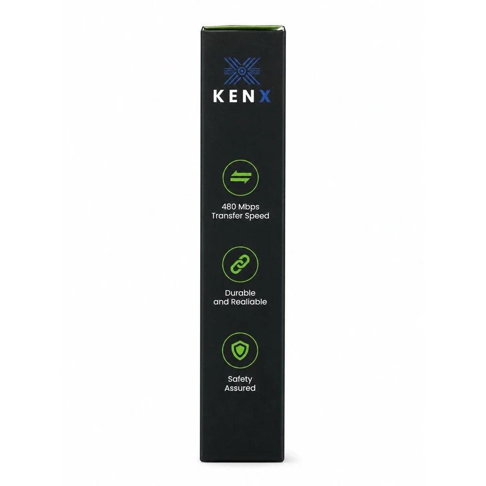 KENX 240W USB-C to USB-C Fast Charging Cable 6ft 5in Braided PD QC 3.0 New